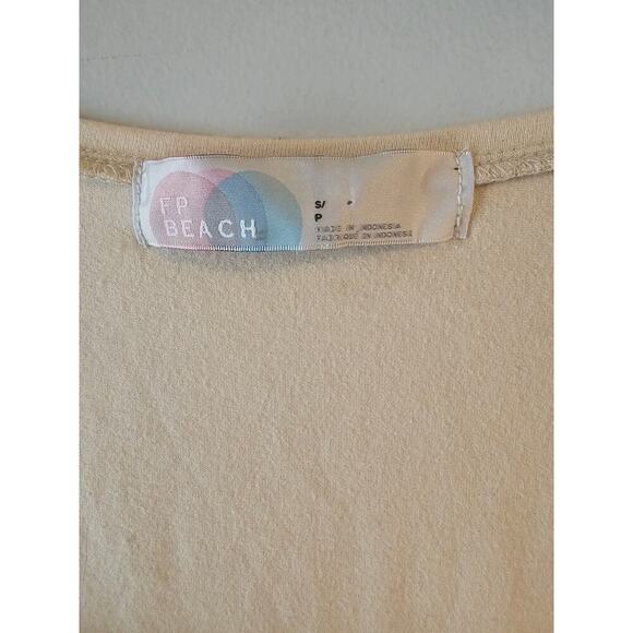 Free People FP Beach Iris Body Con Ivory Long Sleeve Maxi Dress Size Small - Picture 7 of 10